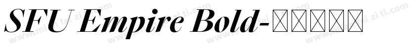SFU Empire Bold字体转换